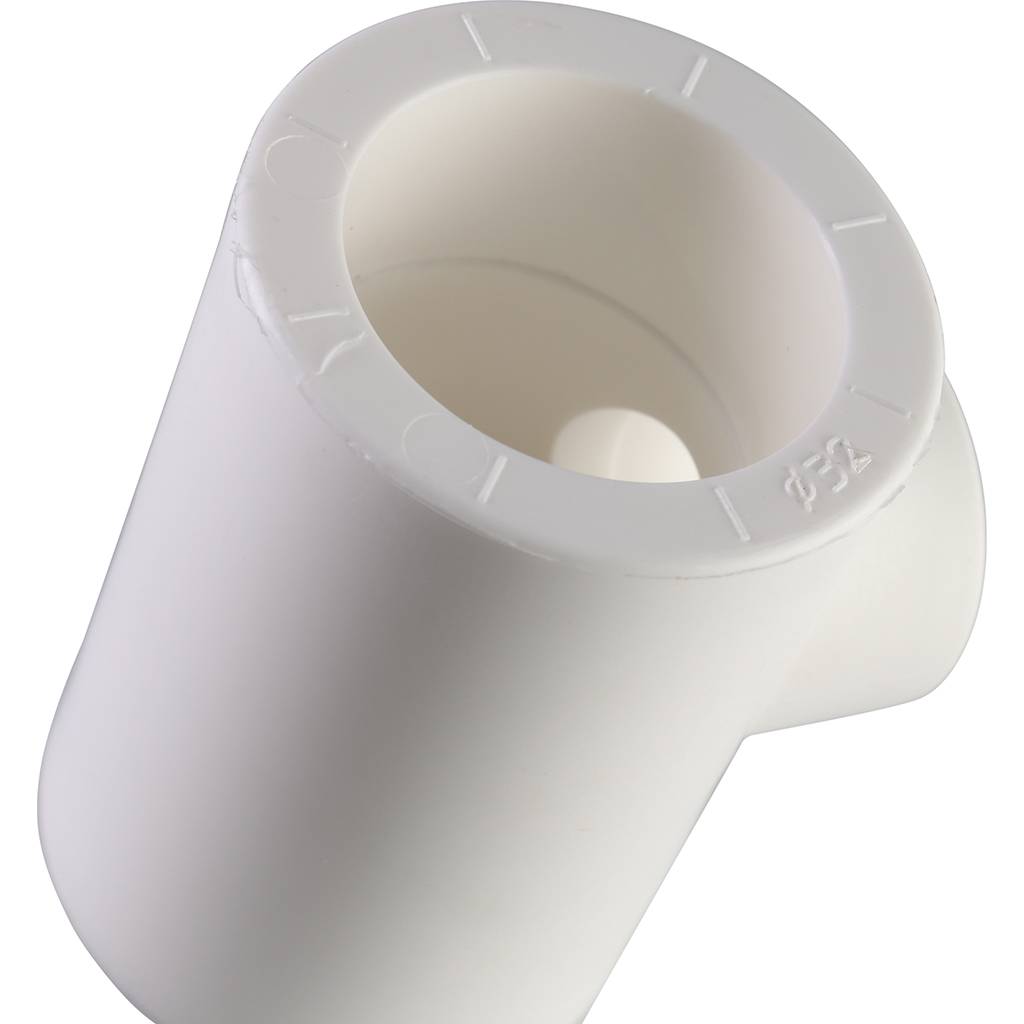 Тройник переходной Политэк 32х20х32 для полипропиленовых труб под сварку (цвет белый), 9300322032