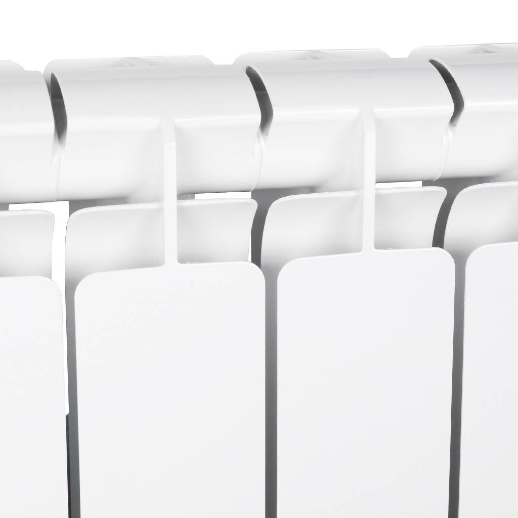 Радиатор алюминиевый STOUT Bravo 500 11 секций боковое подключение RAL9010