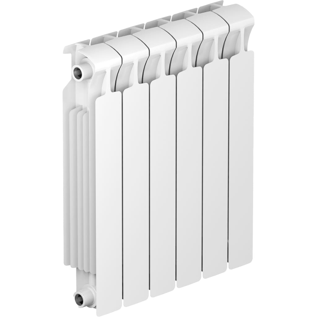 Радиатор биметаллический RIFAR MONOLIT 500 6 секций боковое подключение (белый RAL 9016), 3RM50-6
