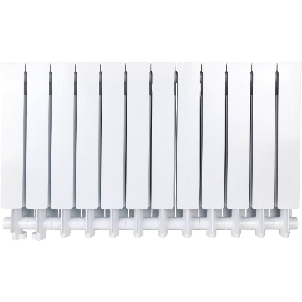 Радиатор алюминиевый Global VOX- R 500 12 секций нижнее правое подключение (белый RAL 9010), 169532