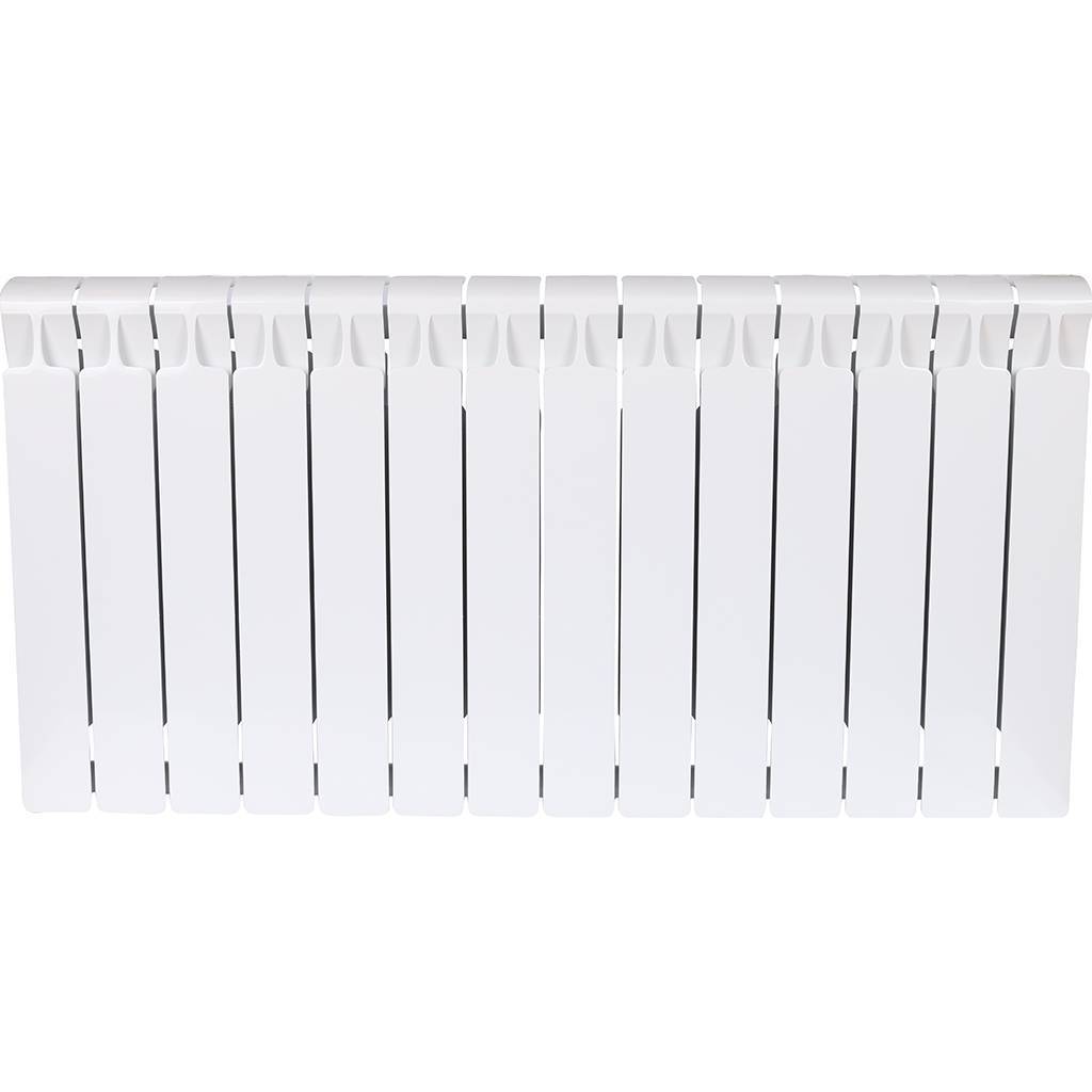 Радиатор биметаллический RIFAR MONOLIT 500 14 секций боковое подключение (белый RAL 9016), 3RM50-14