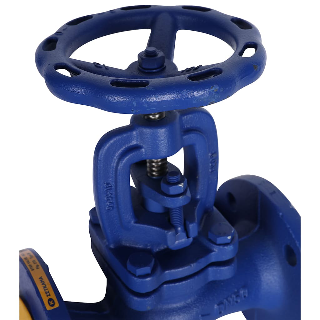 Клапан запорный ZETKAMA 215A Ду50 Ру16 фланцевый из чугуна, 215A050C00