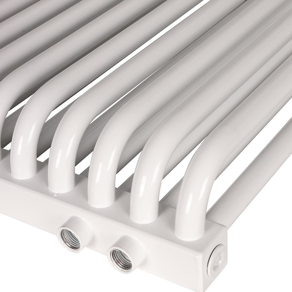 2-х трубчатый радиатор стальной ROMMER RST 2050/16 секций нижнее правое подключение RAL9016, RST-205016-020