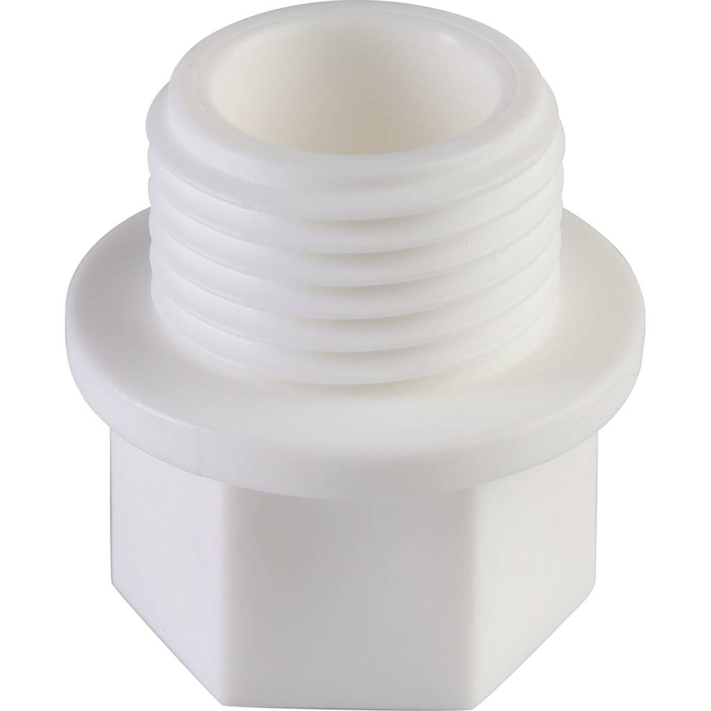 Заглушка Политэк d=20 с резьбой 1/2 для полипропиленовых труб под сварку (цвет белый), 9000012012