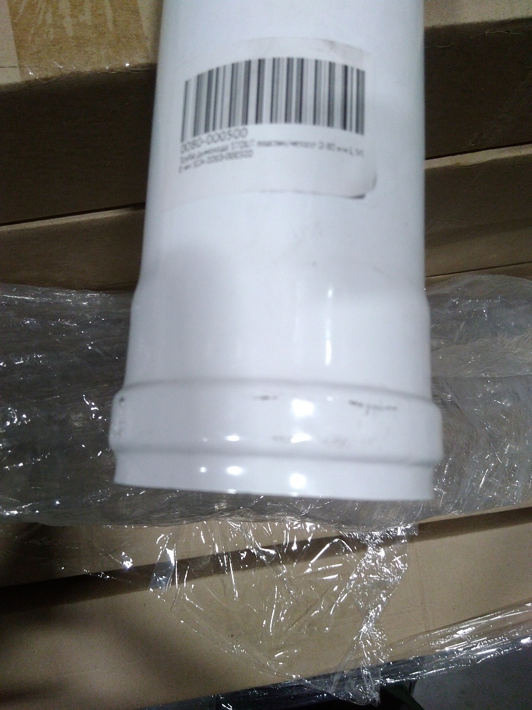 Уцененный товар (царапины): *SCA-0080-000500 STOUT элемент дымохода DN 80 труба 500 мм п/м