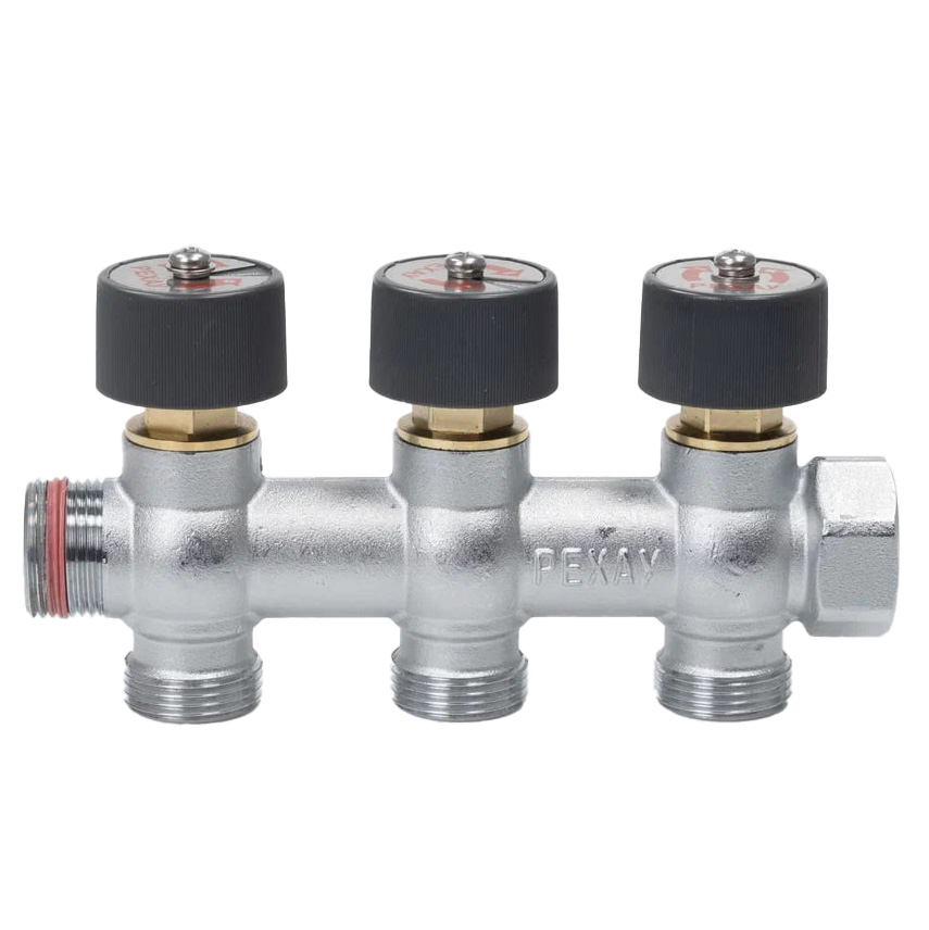 Распределительный коллектор РЕХАУ с плавной регулировкой G 3/4 3 отвода G 3/4