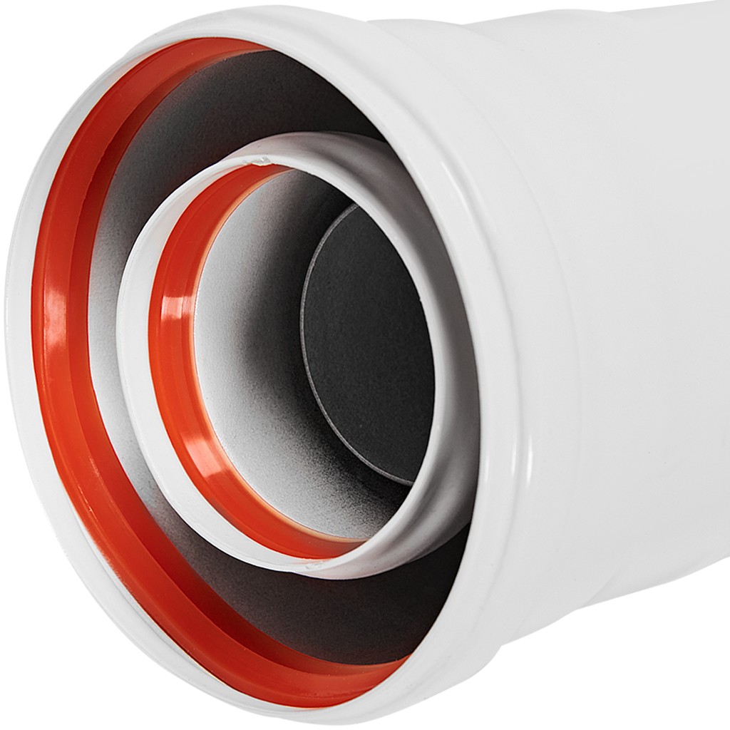 Конденсатоотводчик универсальный традиционный коаксиальный ROMMER D60(п-м)/100(п-м) (маленький штуцер)