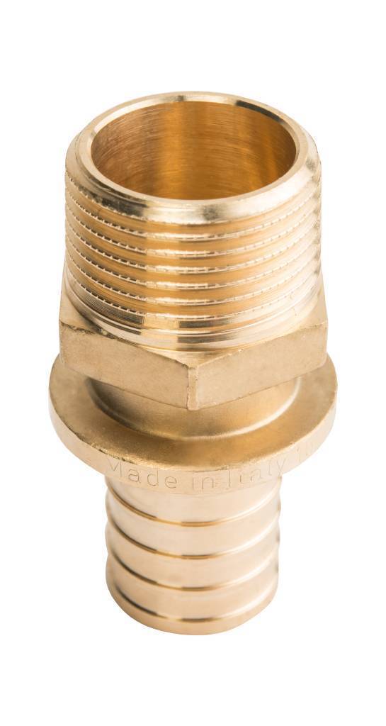 Переходник STOUT с наружной резьбой 25xR 3/4 для труб из сшитого полиэтилена аксиальный