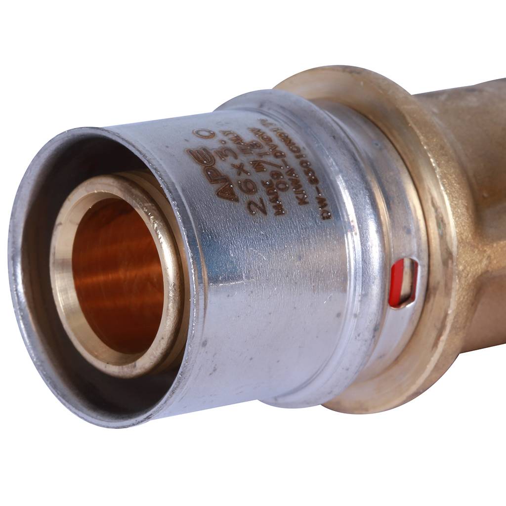 Угольник-переходник STOUT с внутренней резьбой 1 х26 для металлопластиковых труб прессовой, SFP-0010-000126