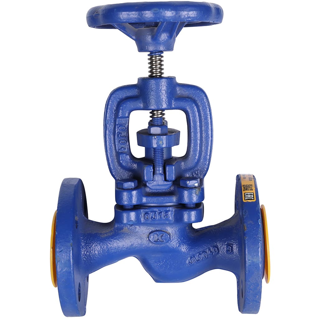 Клапан запорный ZETKAMA 215A Ду20 Ру16 фланцевый из чугуна, 215A020C00