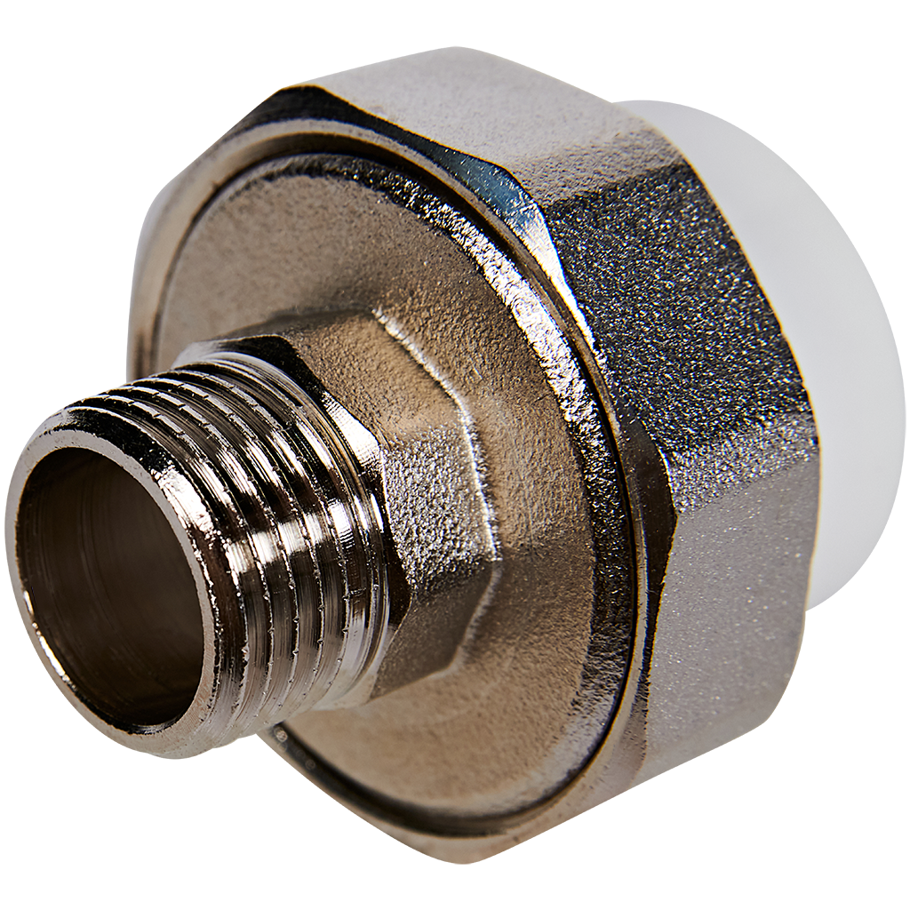 Муфта комбинированная Pro Aqua d=25-1/2 PP-R разъемная (американка) НР Белая