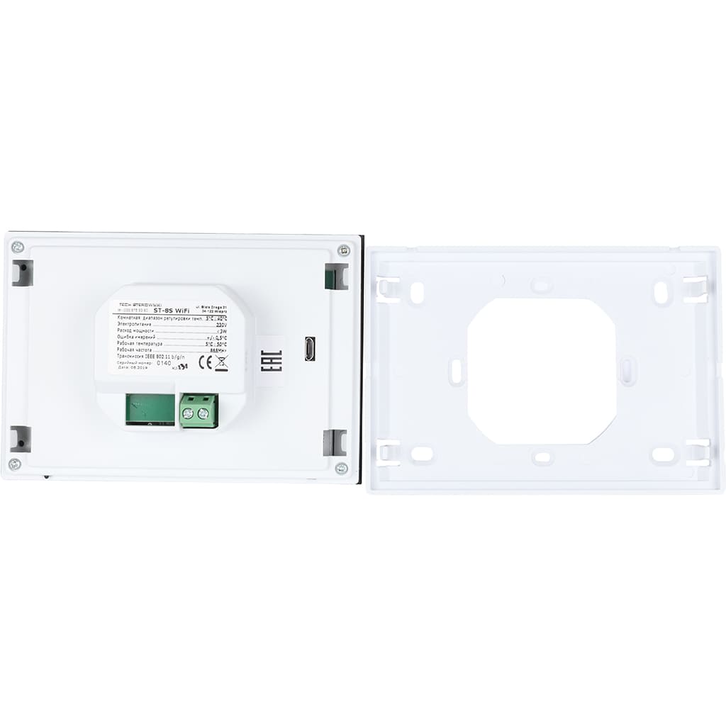 Беспроводной комнатный терморегулятор, черный TECH ST-8S WiFi