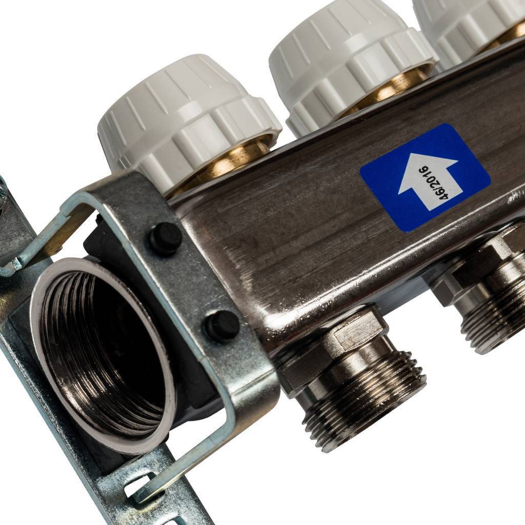 Коллектор из нержавеющей стали с расходомерами STOUT 6 выходов