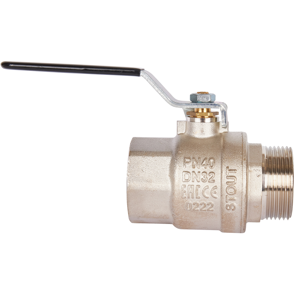 Кран шаровой STOUT полнопроходной, ВР/НР, ручка рычаг 1 1/4, SVB-0003-000032