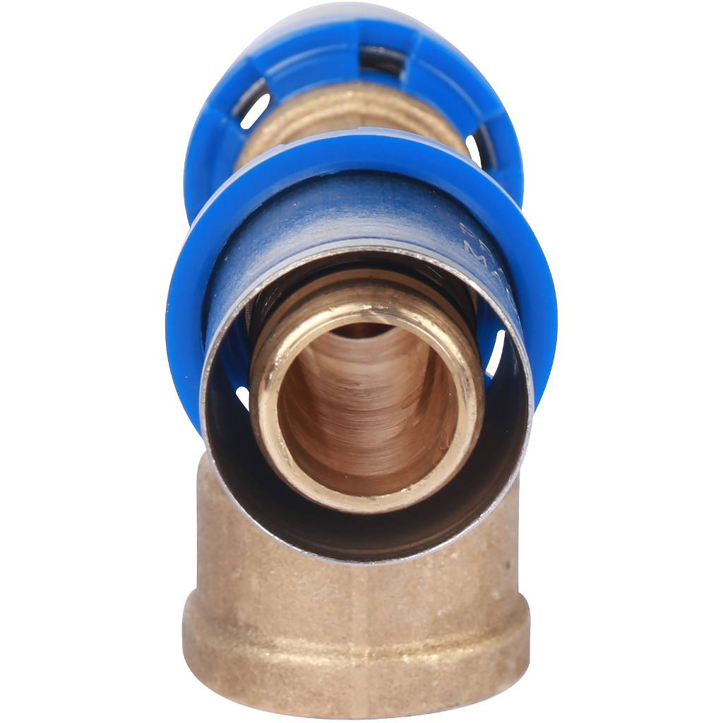 Тройник Prandelli Multyrama (внутр. резьба, 20х2x1/2 профиль H, TH, U) для металлопластиковых труб прессовой, 509.08.52.0