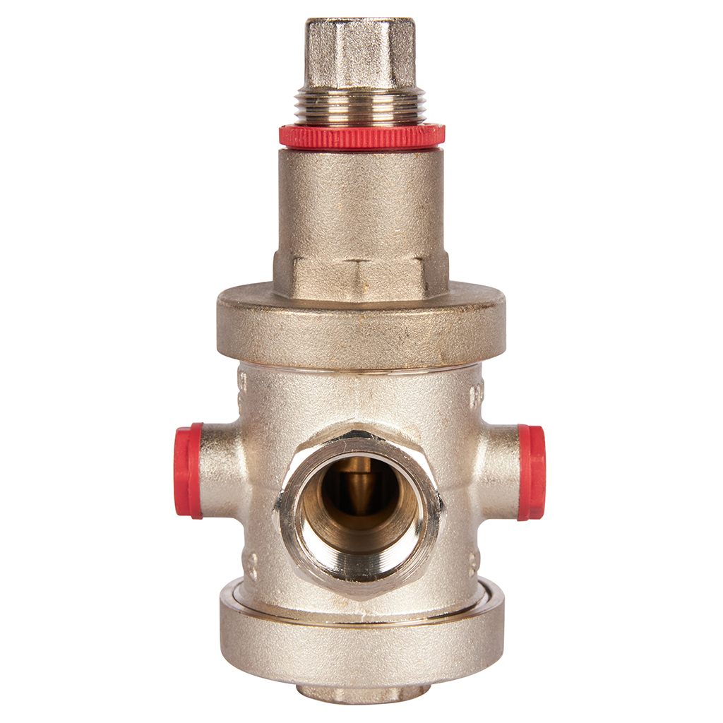 Редуктор давления ROMMER PN25 вн/вн 1/2  с выходом под манометр, RVS-0008-000015