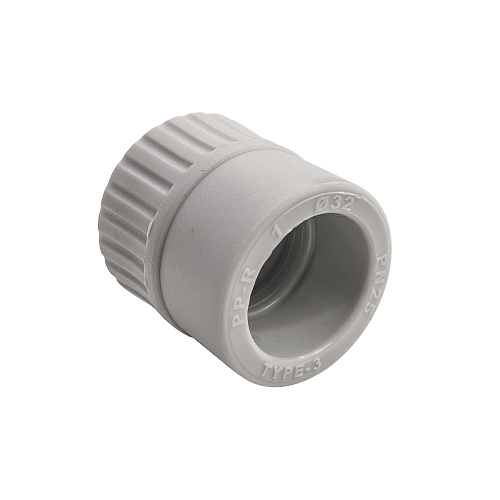 Муфта комбинированная PPR наружная резьба 32х 3/4,  серый, РТП