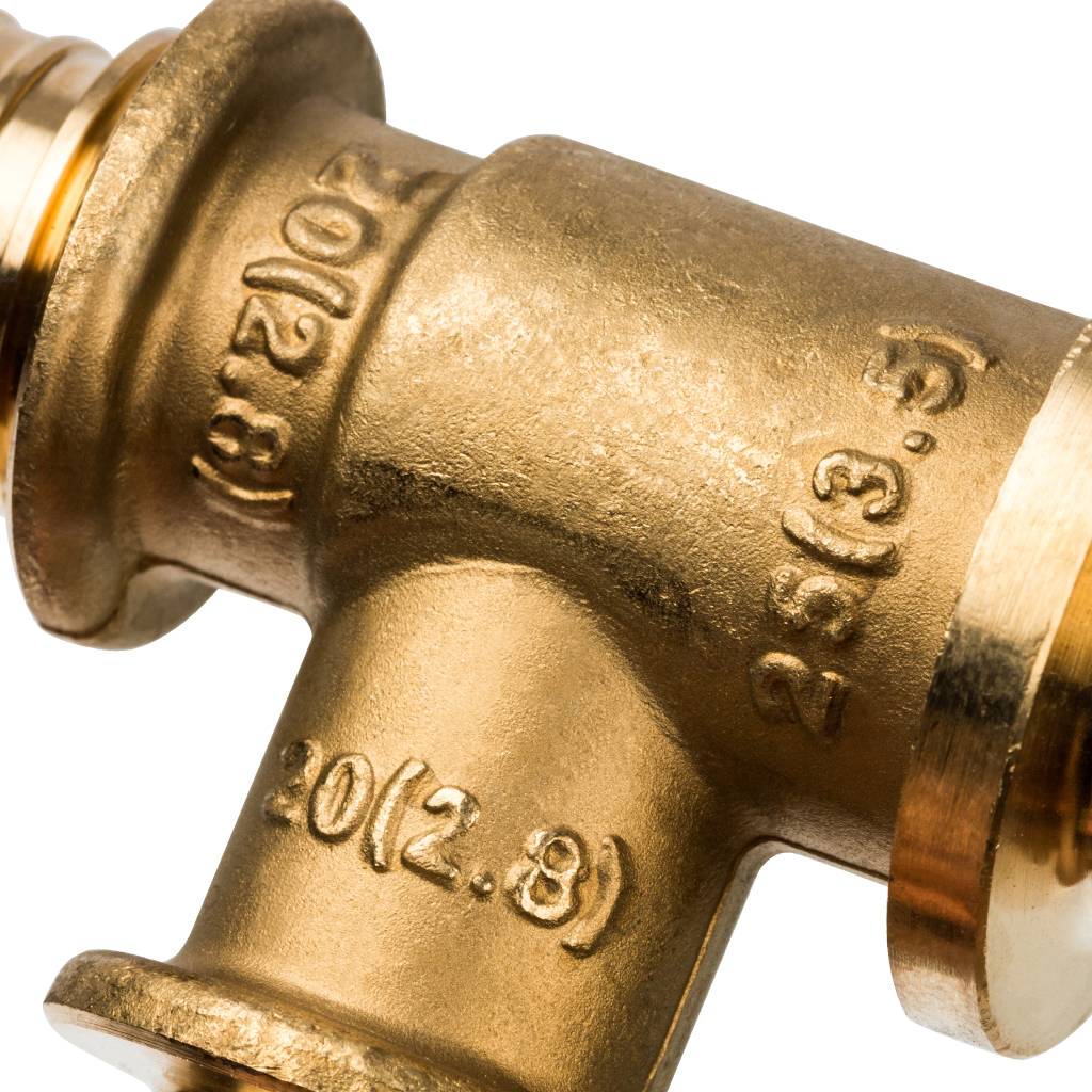 Тройник переходной STOUT 25x20x20 для труб из сшитого полиэтилена аксиальный, SFA-0014-252020