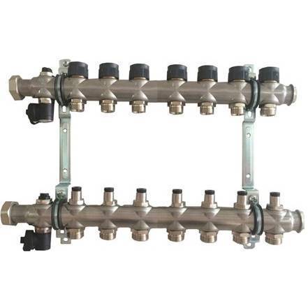 Группа коллекторная Oventrop Multidis SF 7 со встроенными регулирующими вставками на 7 контуров, 1404557