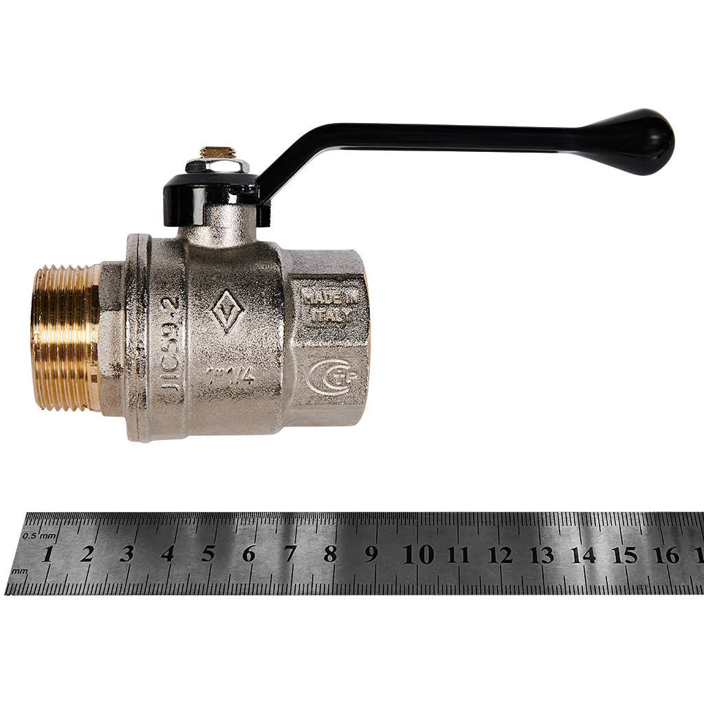 Кран шаровой BUGATTI Oregon (ручка-рычаг алюминий) внут-нар резьба 1 1/4