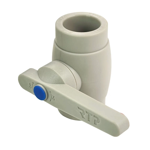 Кран шаровой стандартный проход PPR 32,  серый, РТП