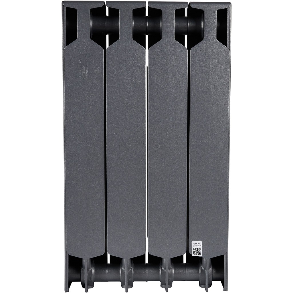 Радиатор биметаллический RIFAR SUPReMO 500 4 секции боковое подключение (Антрацит), 4RS50-4-TI