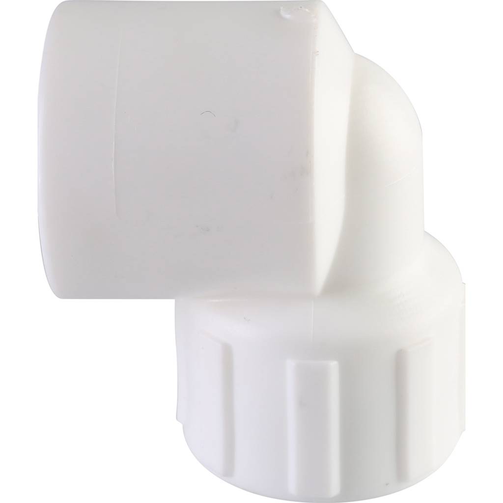 Угольник Политэк 25x1/2 с внутренней резьбой для полипропиленовых труб под сварку (цвет белый), 9400002512