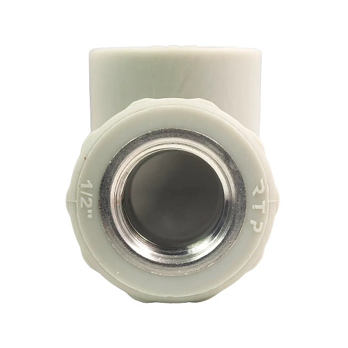 Угольник комбинированный PPR внутренняя резьба 25х 1/2,  серый, РТП