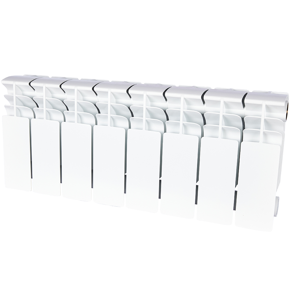 Радиатор биметаллический STOUT TITAN 200 8 секций боковое подключение (белый RAL 9016), SRB-3310-020008