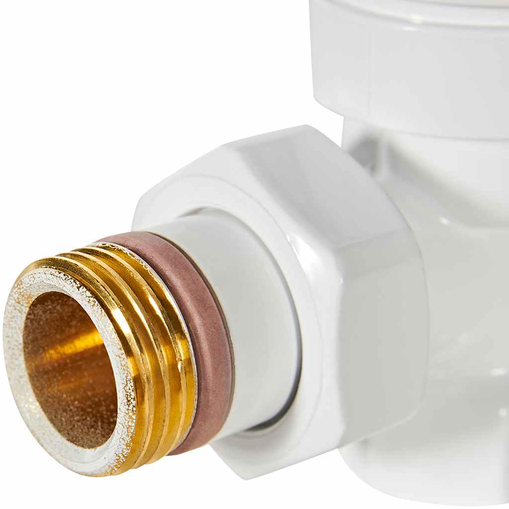 Клапан термостатический STOUT Design белый, угловой 1/2, SVTD-0002-000015W