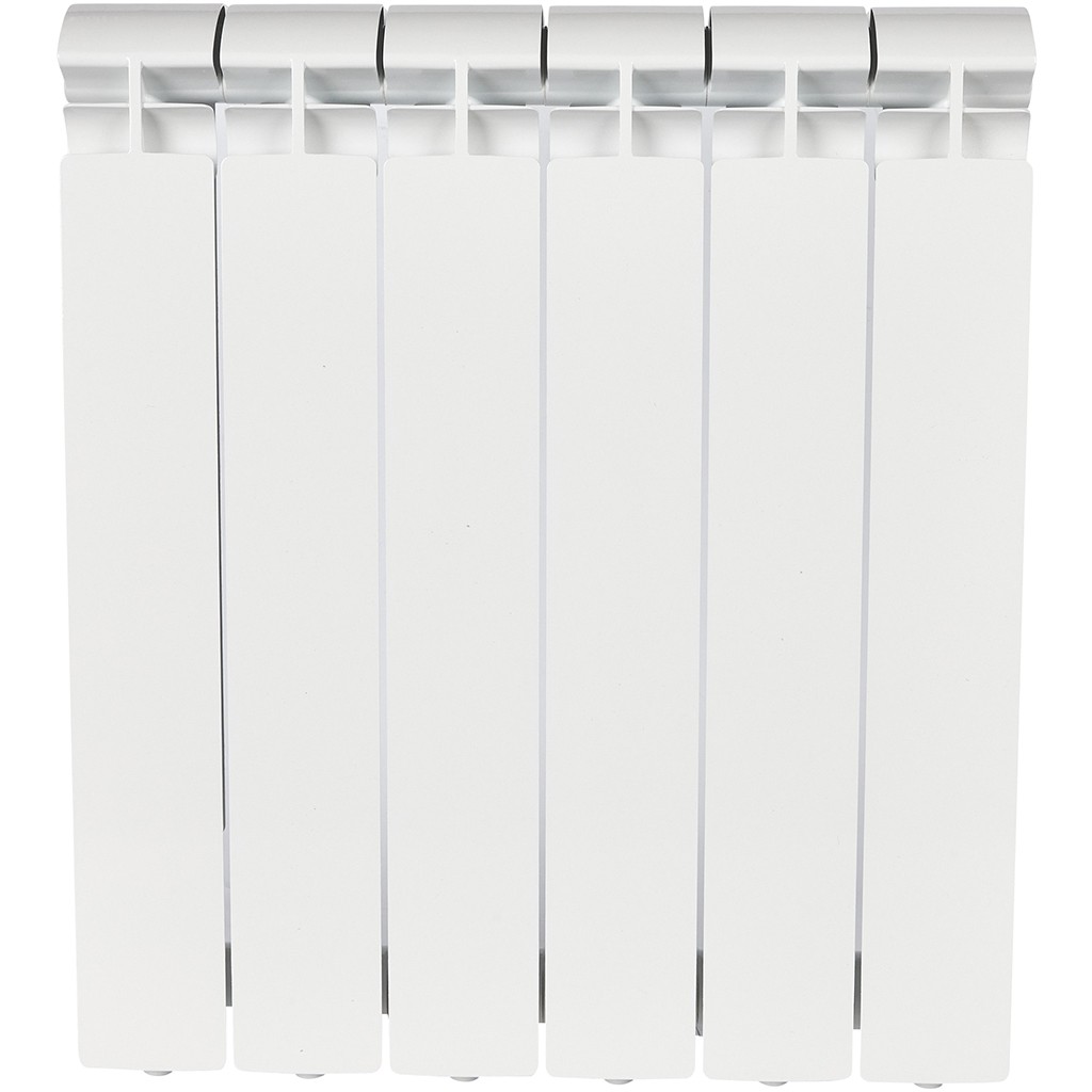 Радиатор алюминиевый STOUT ALPHA 500 6 секций боковое подключение (белый RAL 9016), SRA-2310-050006