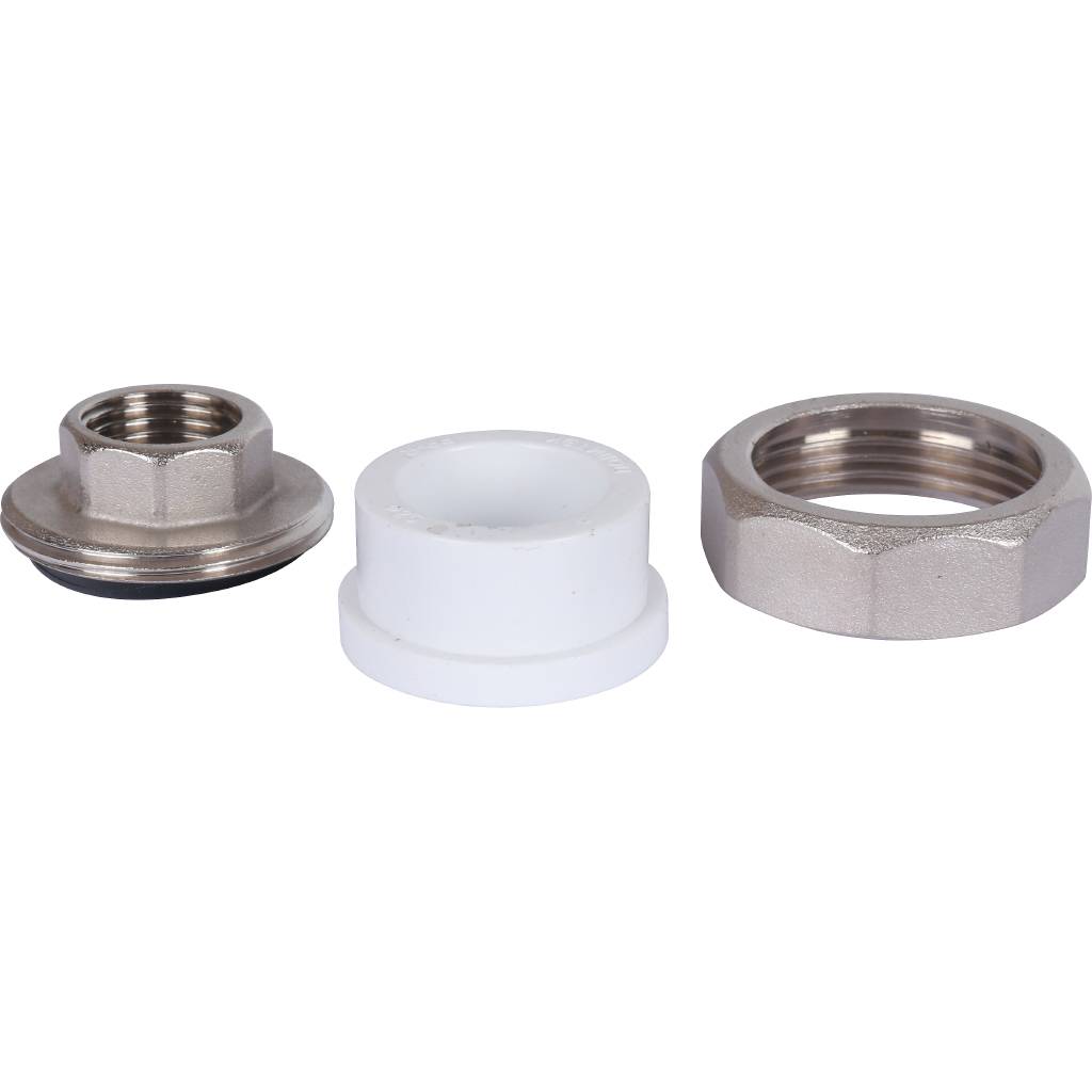 Муфта разъемная с внутренней резьбой Политэк 25х1/2 для полипропиленовых труб под сварку (цвет белый)