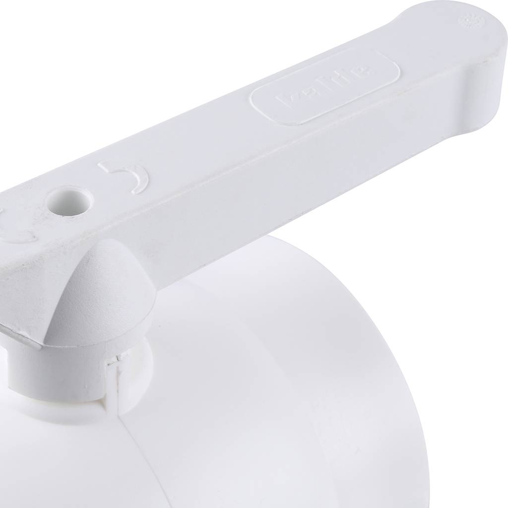 Кран шаровой Kalde d=63 для полипропиленовых труб под сварку (цвет белый), 3242-vlb-630003