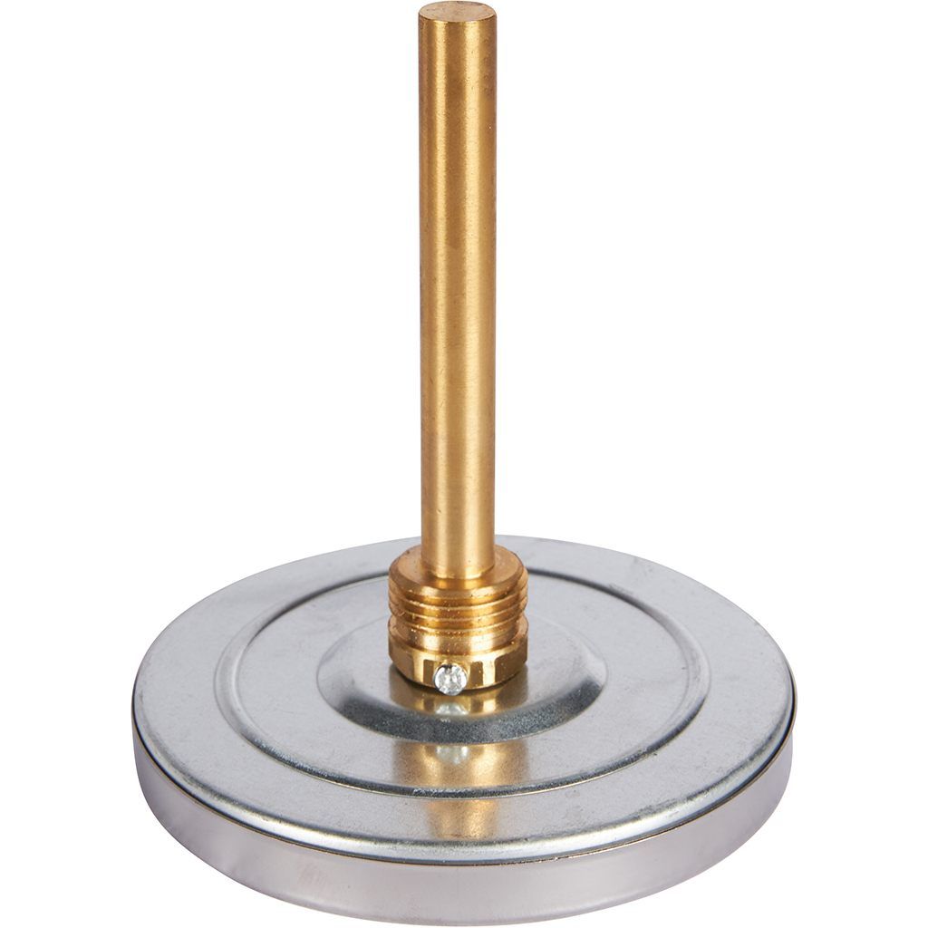 Термометр биметаллический ROMMER 100 мм 120 градусов с погружной гильзой 100 мм 1/2