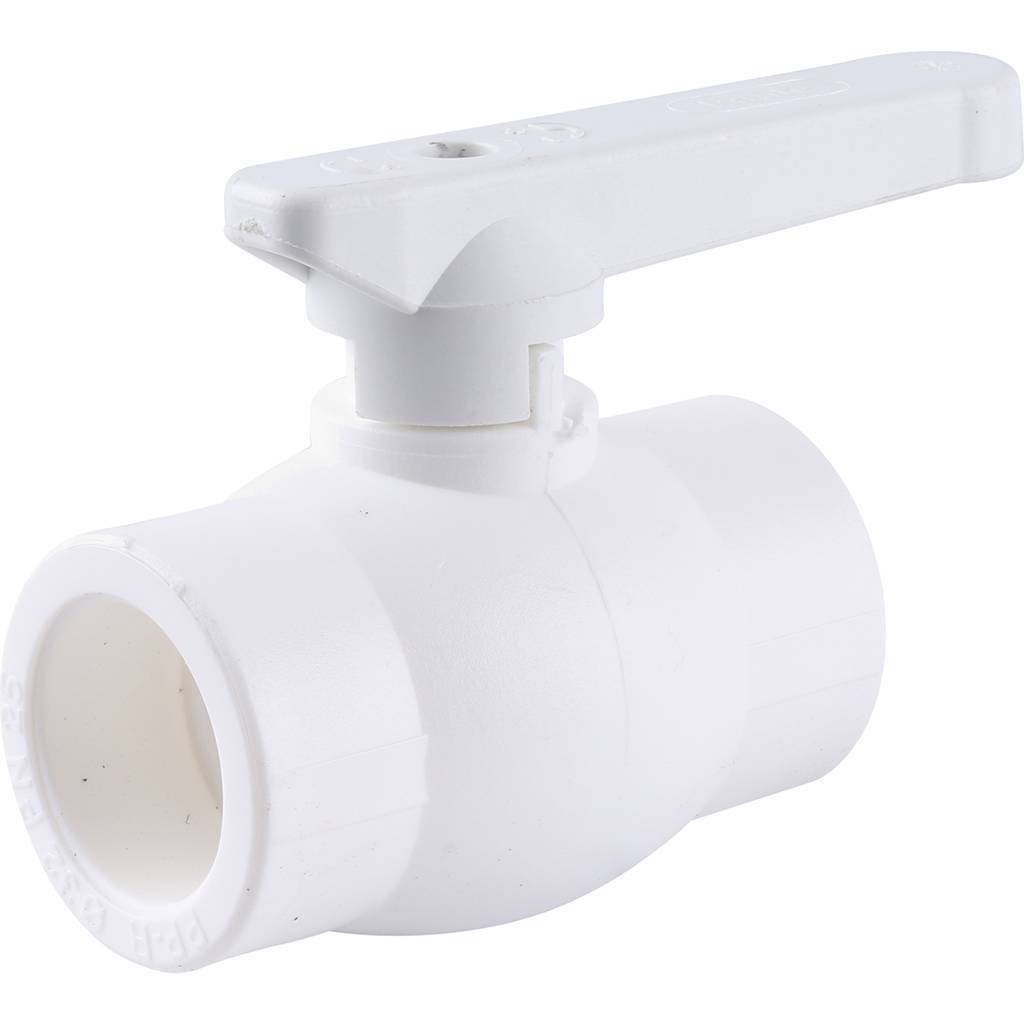 Кран шаровой Kalde d=32 для полипропиленовых труб под сварку (цвет белый), 3242-vlb-320003