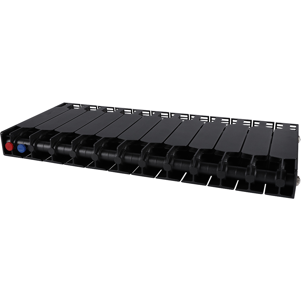 Радиатор биметаллический RIFAR SUPReMO VENTIL 350 SVR 12 секций нижнее правое подключение (Цвет АНТРАЦИТ), 4RS35.VR-12-AN