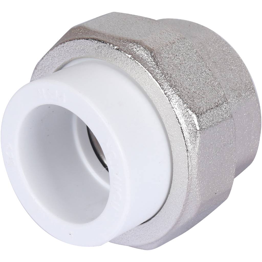 Муфта разъемная с внутренней резьбой Политэк 25х1 для полипропиленовых труб под сварку (цвет белый), 9801002501
