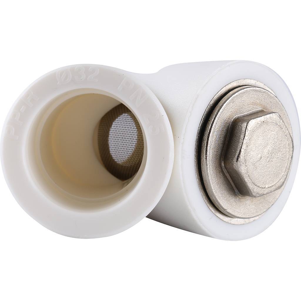 Фильтр Kalde для полипропиленовых труб (ВН-НР, d=32) для полипропиленовых труб под сварку (цвет белый)