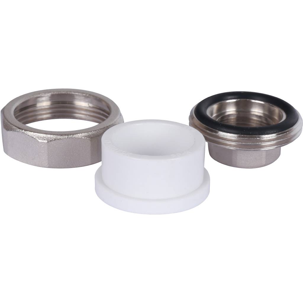 Муфта разъемная с внутренней резьбой Политэк 32х3/4 для полипропиленовых труб под сварку (цвет белый), 9801003234