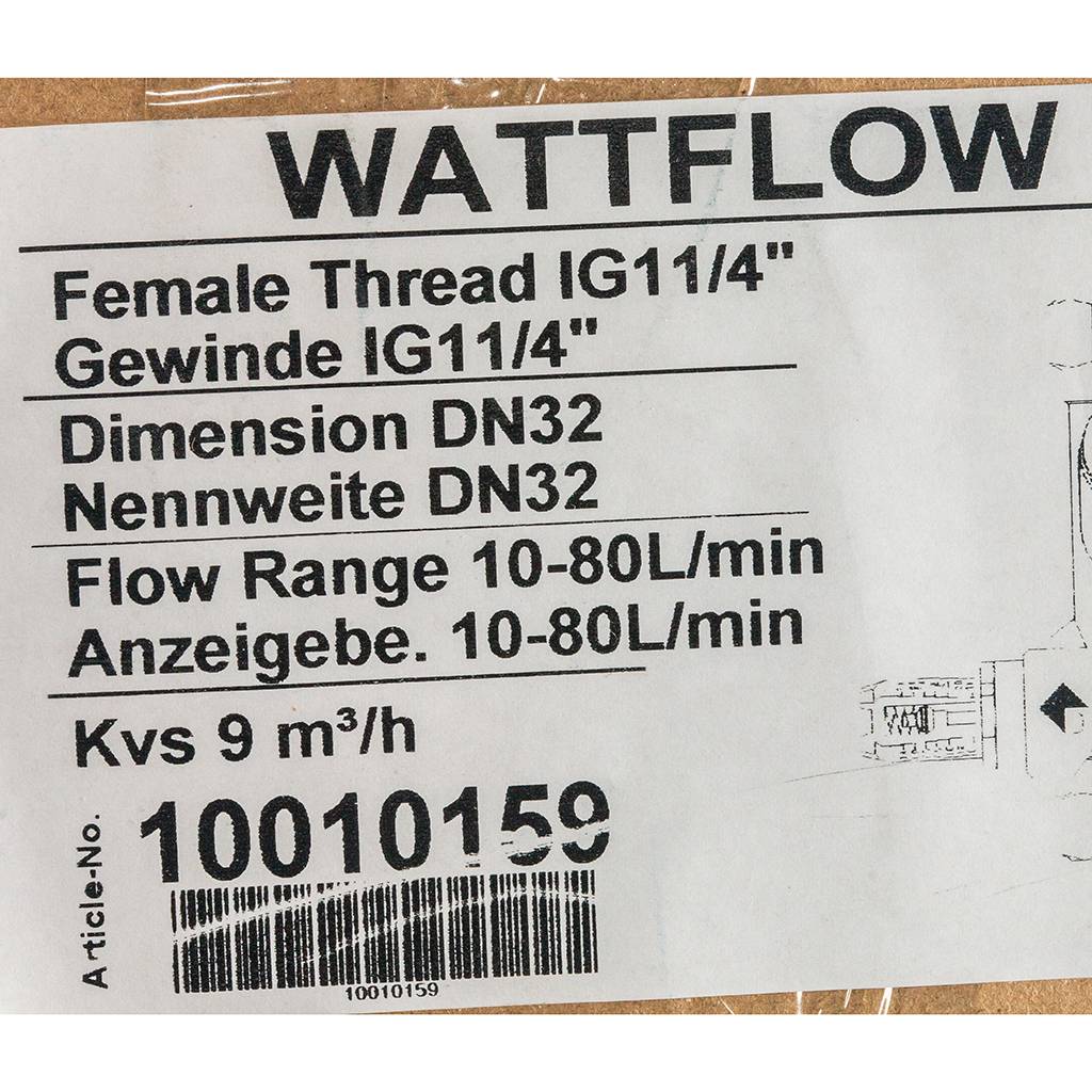 Вентиль балансировочный Watts BP SRV-IG32 с расходомером и функцией Memostop, 10010159