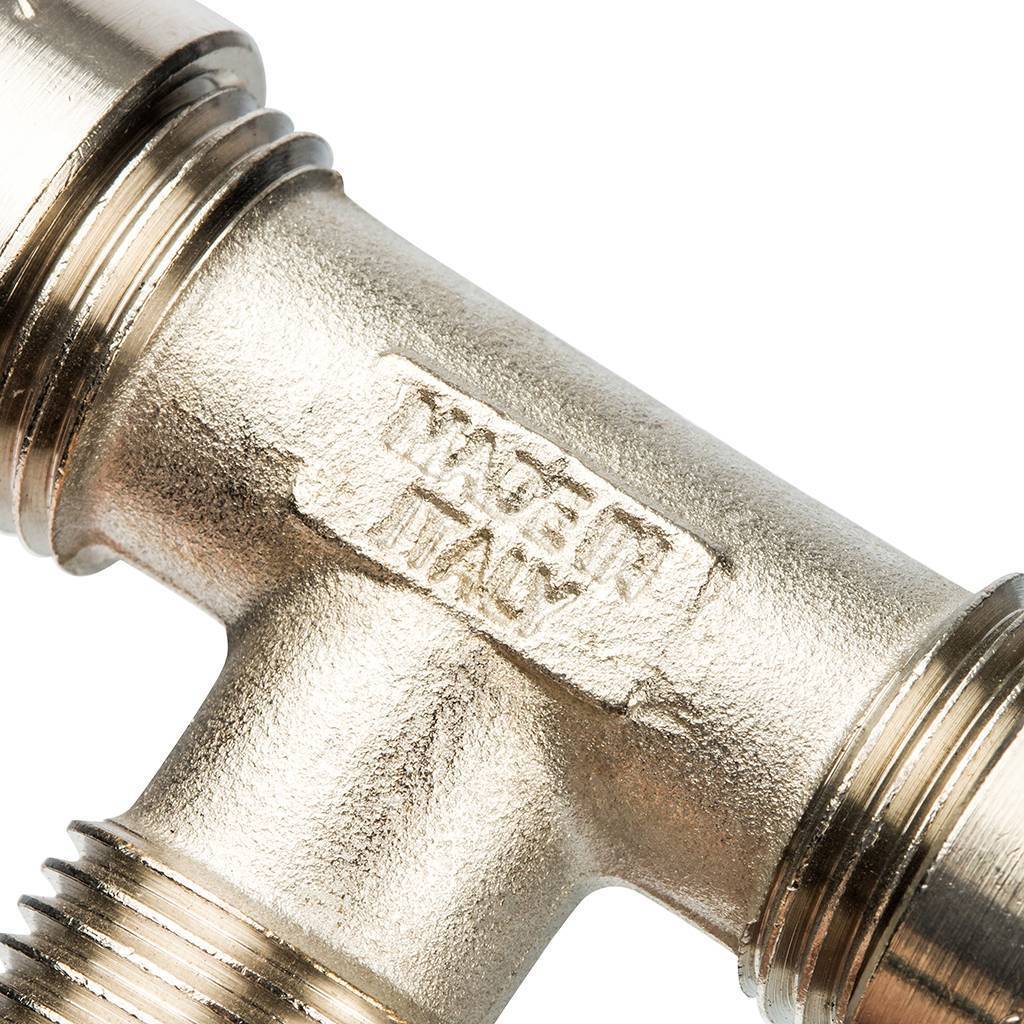 Тройник с нар.резьбой Prandelli Multyrama (16х2,0х1/2) для металлопластиковых труб винтовой, 103.07.51.6