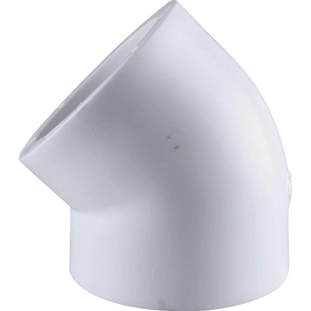 Угольник Политэк d=63 45* для полипропиленовых труб под сварку (цвет белый), 9400006345