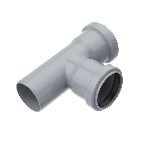Тройник ВК ПП 50/50х87, серый,РТП