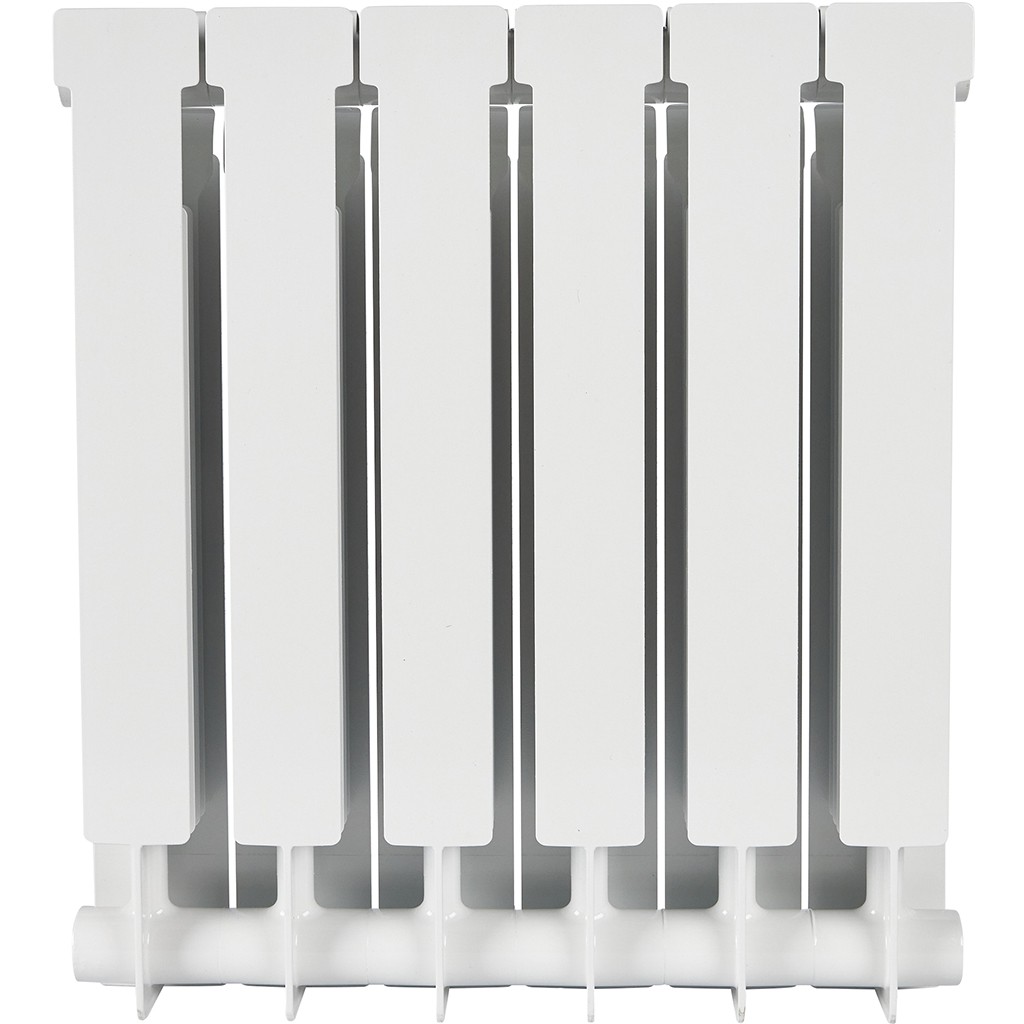 Радиатор биметаллический STOUT ALPHA 500 6 секций боковое подключение (белый RAL 9016)