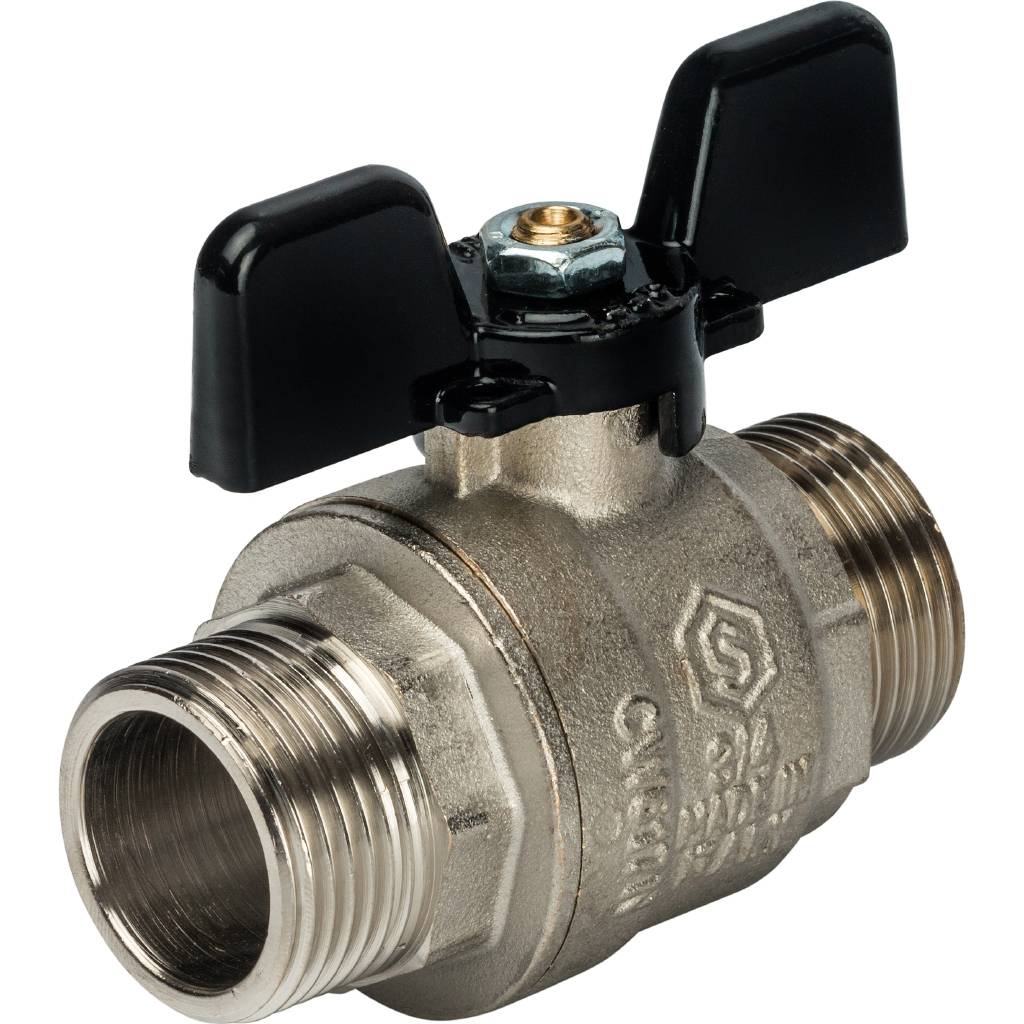 Кран шаровой STOUT полнопроходной, НР/НР, ручка бабочка 3/4, SVB-0006-000020