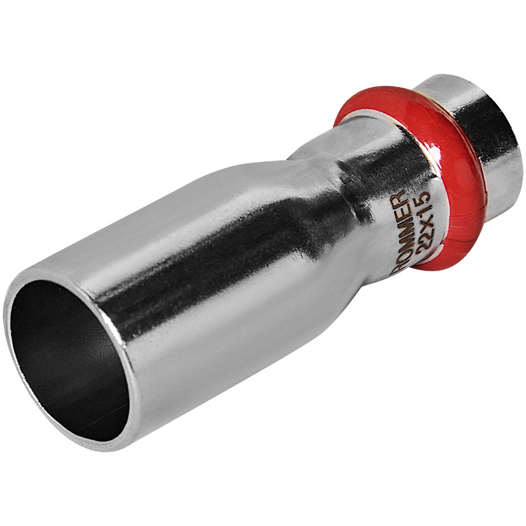 Муфта ROMMER переходная НПр-ВПр, 22х15, из нержавеющей стали прессовой, RSS-1020-002215