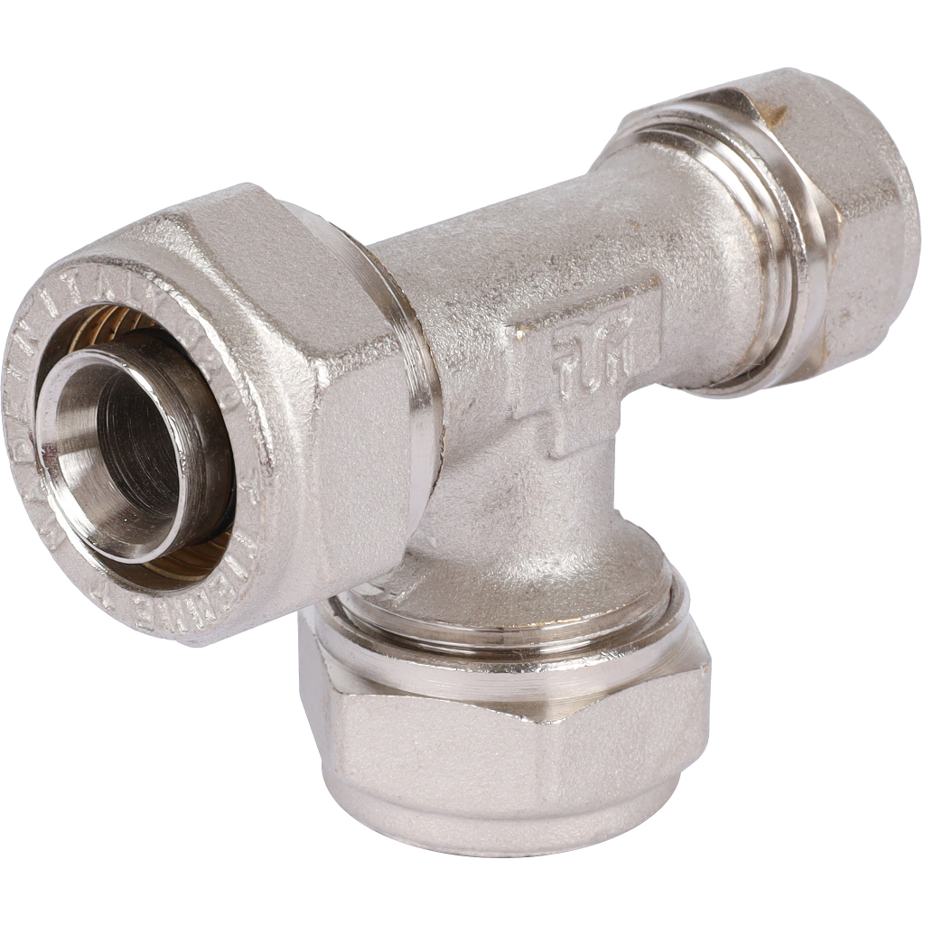 Тройник переходной TIEMME (20.2х20.2х16.2) для металлопластиковых труб винтовой, 1600057