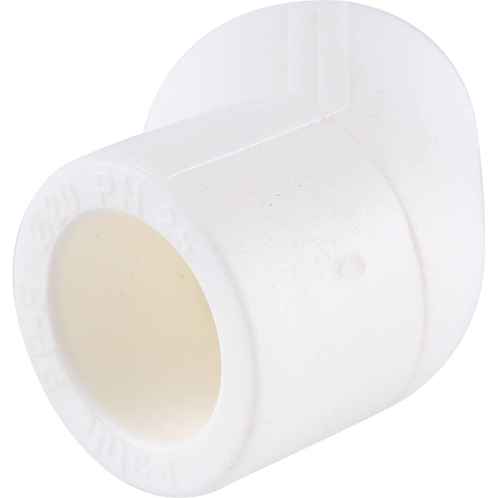 Угольник 45* Kalde d=20 для полипропиленовых труб под сварку (цвет белый), 3212-elb-200045