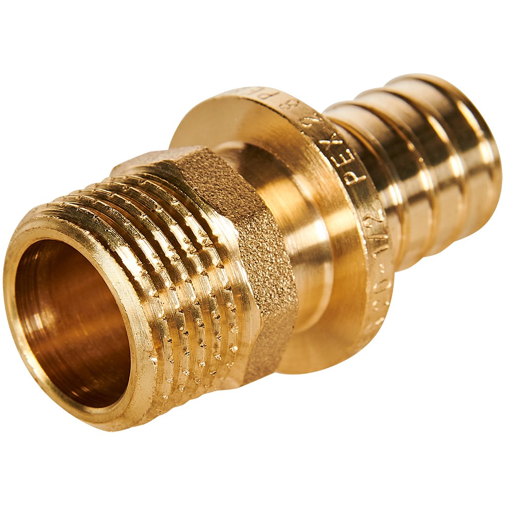 Переходник с наружной резьбой ROMMER 20xG 1/2 для труб из сшитого полиэтилена аксиальный, RFA-0001-002012