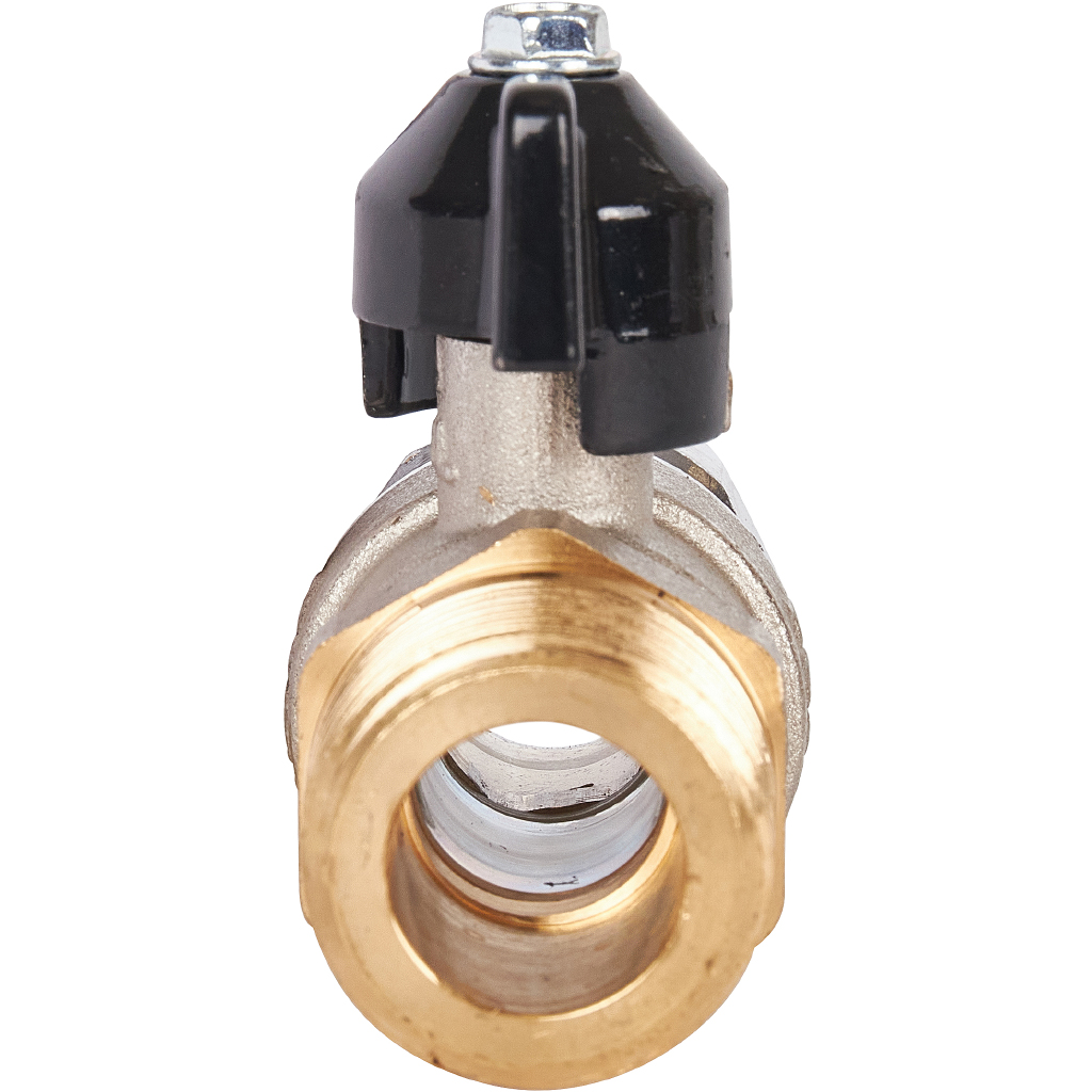 Кран шаровой STOUT 3/4x3/4 с накидной гайкой, НР/накидная гайка, ручка бабочка, SVB-1009-000020